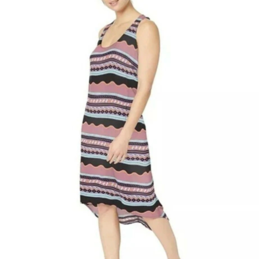Kavu Jocelyn High Low Dress Lilac Geo Print Size XS Racer back Sleeveless NEW!